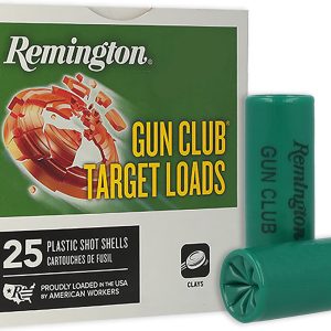 REMINGTON GUN CLUB TARGET LOAD 12GA 2-3/4IN 3DRAM 1-1/8OZ 7.5 AMMO 25RD