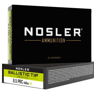 Nosler Ballistic Tip Rifle Ammunition 6.5 PRC 140 gr. BT SP 20 rd.