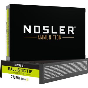 Nosler Ballistic Tip Rifle Ammunition 270 Win. 130 gr. BT SP 20 rd.
