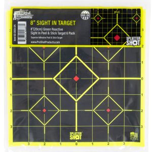 Splatter Shot® 8"" Green Sight-In Target - Peel & Stick - 6 Pack