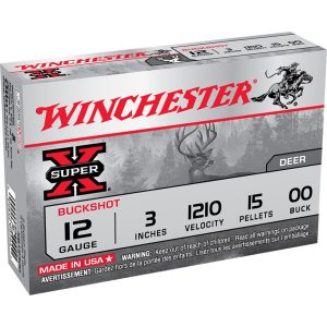 Winchester Super-X Magnum Buffered Shot 12 ga. 3 in. 15 Pellets 00 Buck 5 rd.
