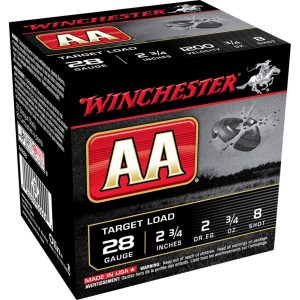 Winchester AA Target Load 28 ga. 2.75 in. 3/4 oz. 8 Shot 25 rd.