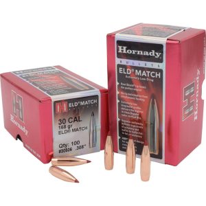 Hornady ELD Match Bullets 30 Cal. .308 168 gr. ELD Match 100 Box