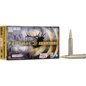 Federal Premium Rifle Ammo 300 Win. Mag. 180 gr. Barnes TSX 20 rd.