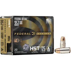 Federal Premium Personal Defense Handgun Ammo 357 Sig. 125 gr. HST JHP 20 rd.