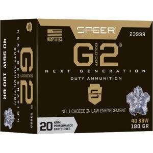 Speer Gold Dot G2 Pistol Ammo 40 S&W 180 gr. G2 20 rd.