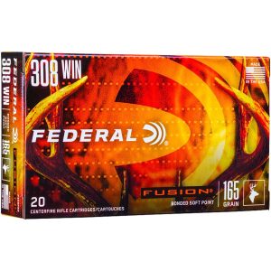 Federal Fusion Rifle Ammo 308 Win 165 gr. Fusion Soft Point 20 rd.