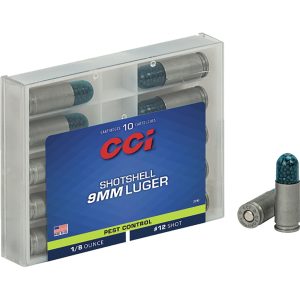CCI Shotshell Pistol Ammo 9mm Luger 53 gr. Shot Shell #12 10 rd.