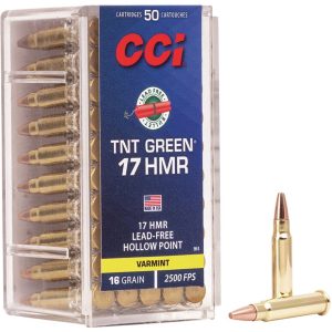 CCI Varmint TNT Green Rimfire Ammo 17 HMR 16 gr. Hollow Point 50 rd.