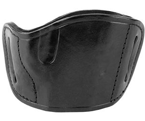 Bulldog Black Molded Leather Belt Slide Holster Medium
