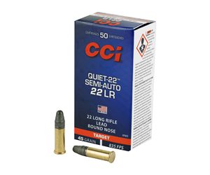CCI Semi-Auto Quiet Rimfire Ammo 22 LR. 40 gr. LRN 50 rd.