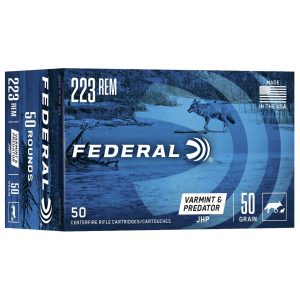 Federal American Eagle Varmint & Predator Ammo 223 Rem. 50 gr. JHP 50 rd.